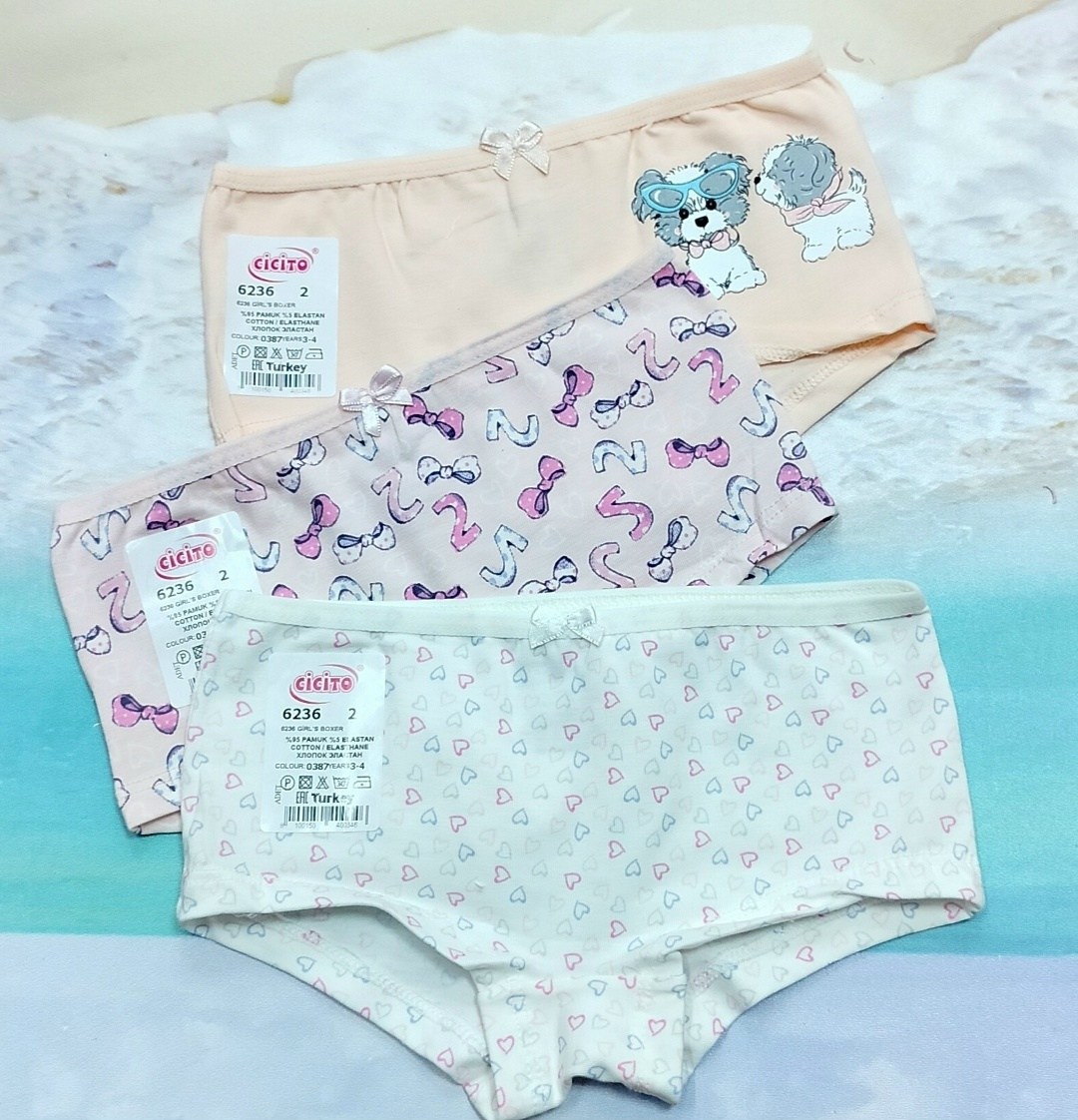 комплект трусов baykar 3 шт,трусы для девочки baykar,комплект трусов для девочек baykar,трусы для девочки baykar 5182,комплект трусов шорты baykar для девочек 3 шт