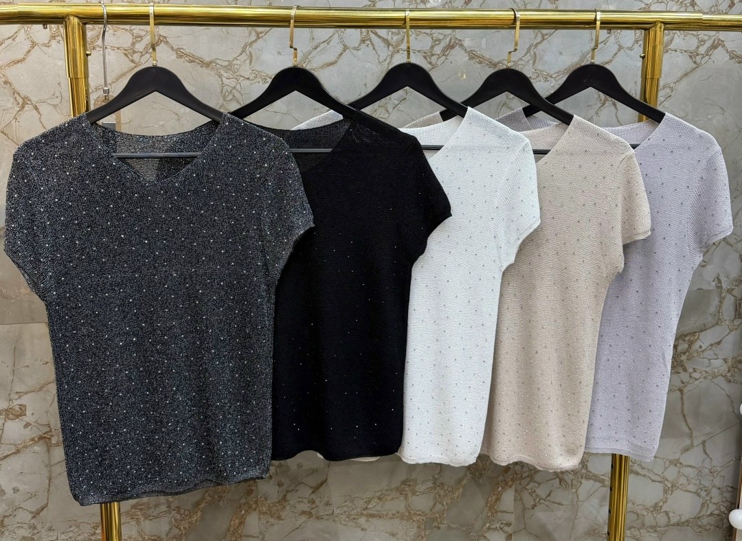 футболка женская,футболка с люрекс,кофта с бусинами,кофточка с люрексом,туника люрексом