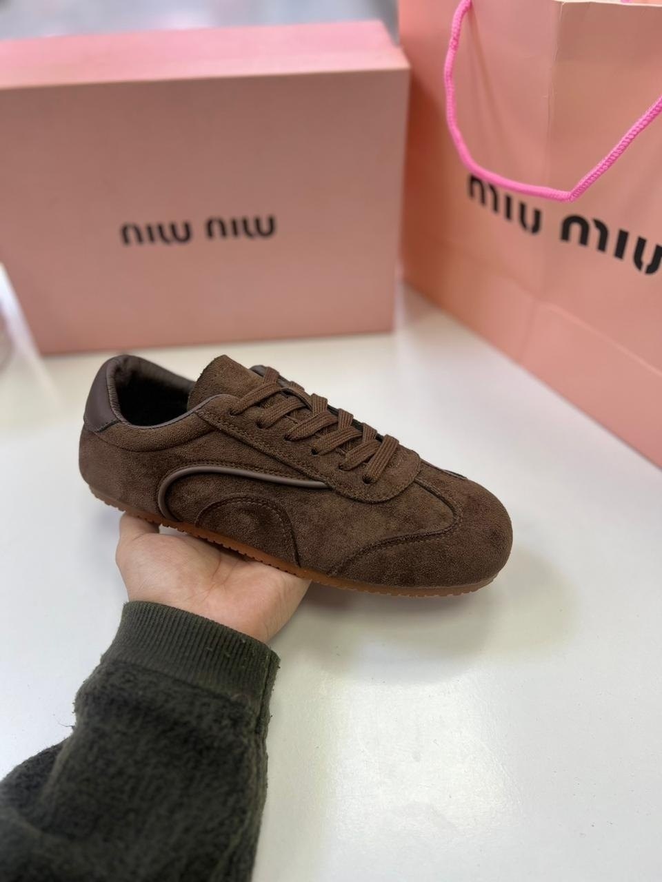 ,женские кроссовки miu miu,кроссовки miu miu,замшевые кроссовки,женские кроссовки