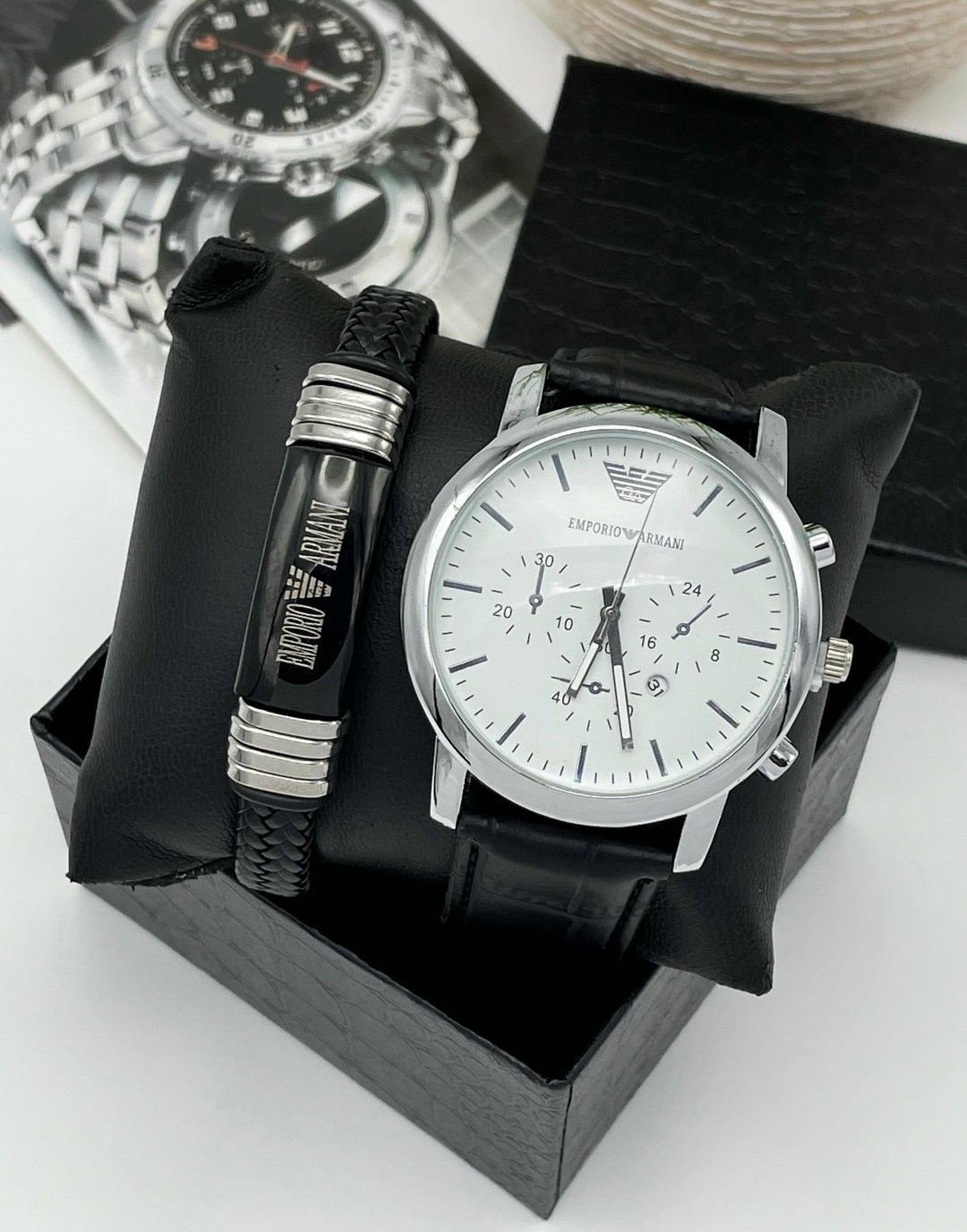 набор часы,мужской подарок часы,подарочный набор часы,мужской подарочный набор,набор часы и ремень в коробке джорджио армани