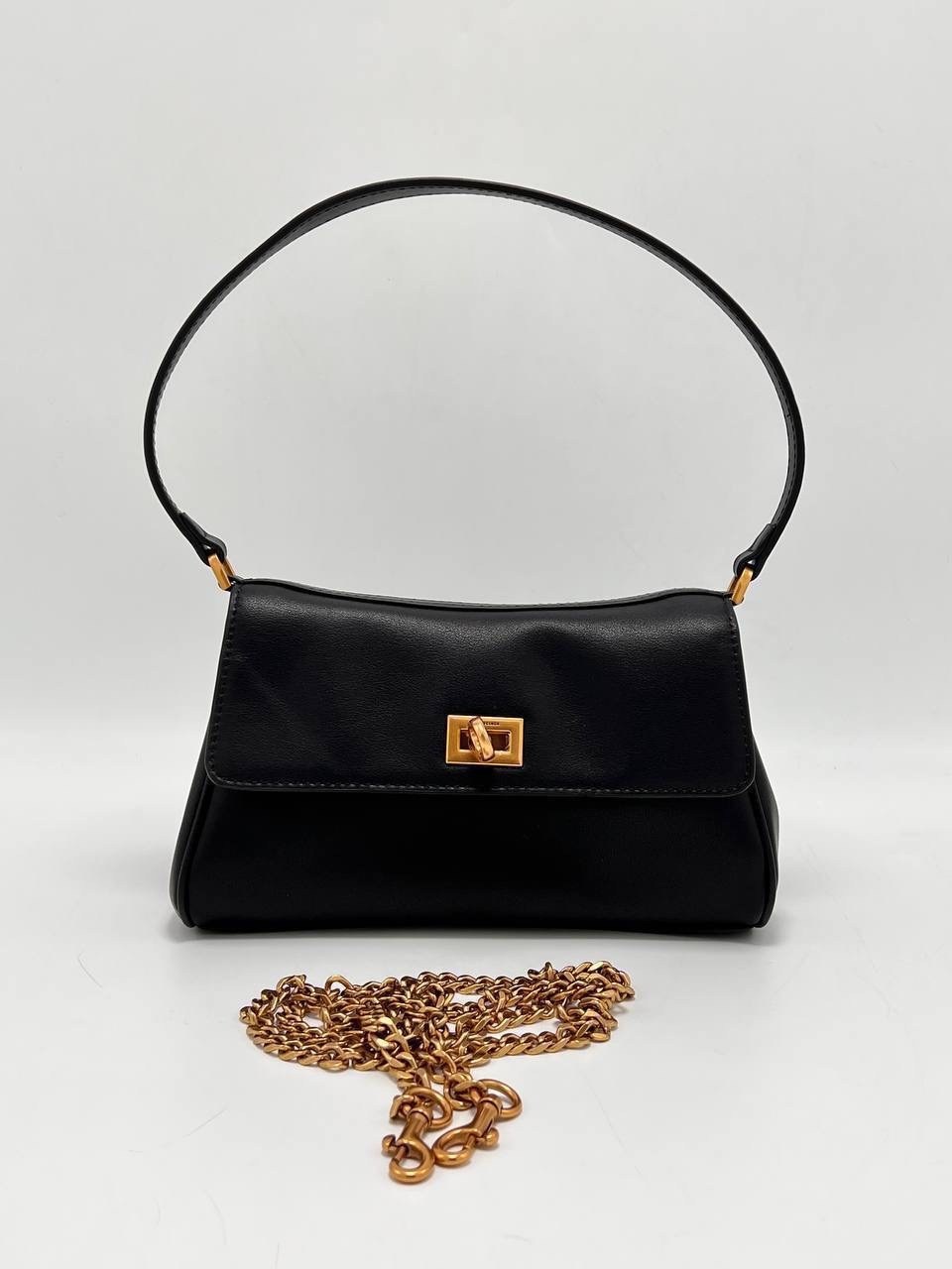 сумка,женская сумка,сумка багет женская натуральная кожа чёрная,сумочка,сумка багет черная