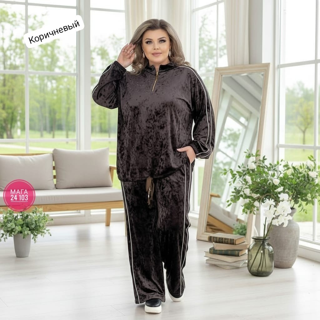 велюровый спортивный костюм больших размеров,велюровый костюм,костюм на полных велюровый спортивный арт. 11631734,женский костюм двойка ткань велюр,костюм двойка женский ткань велюр размер 58