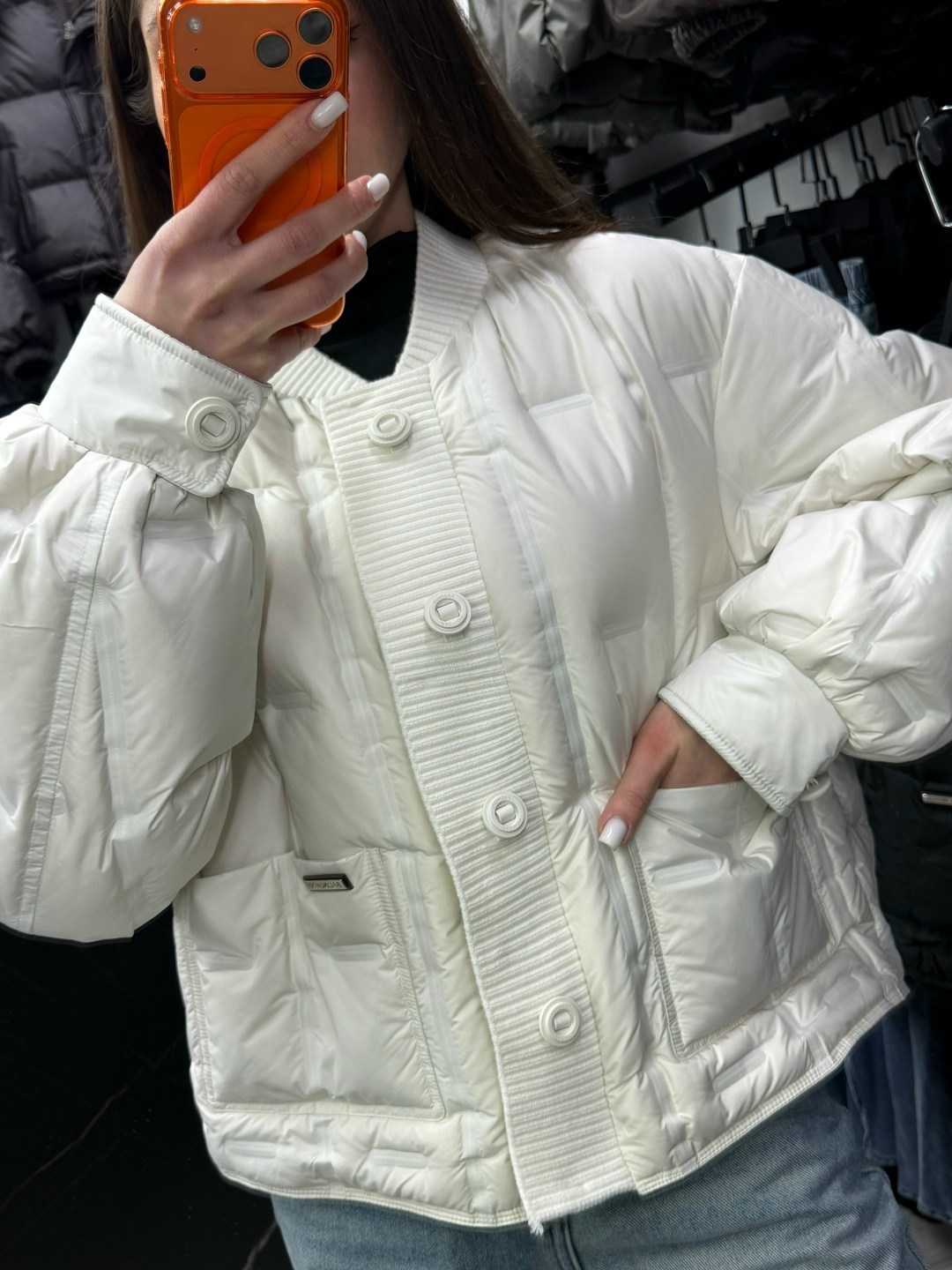 модная куртка,женская куртка,куртка,белая дутая куртка,куртка белая