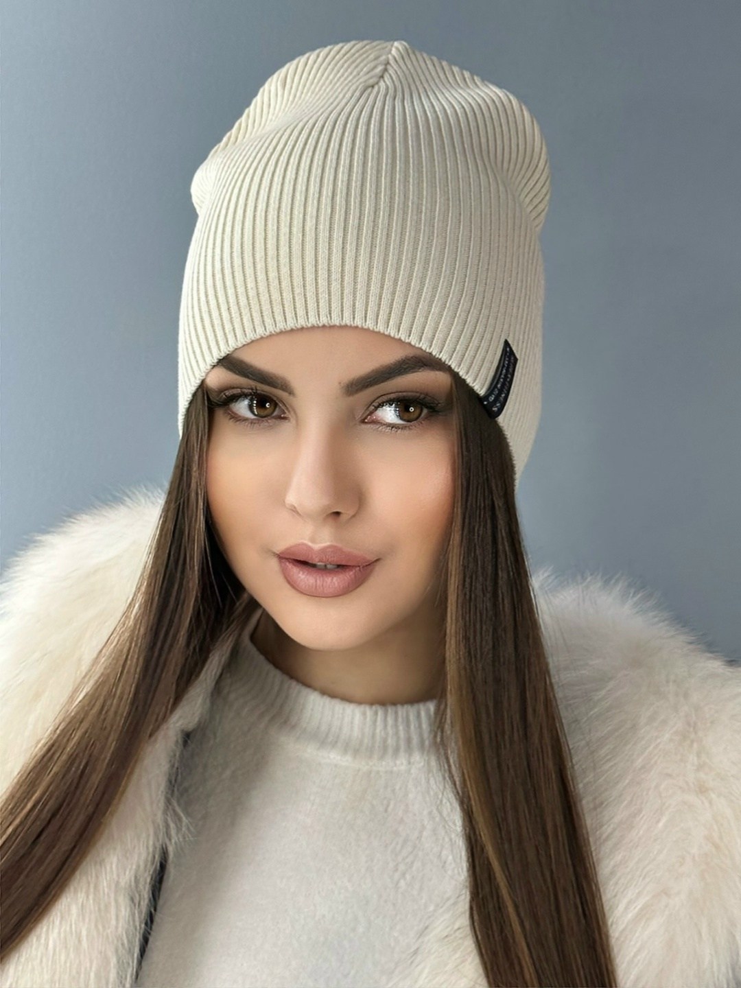 шапка женская,женская шапка бини,шапка демисезонная с отворотом hn fashions,шапка для женщин,шапка женская осенняя