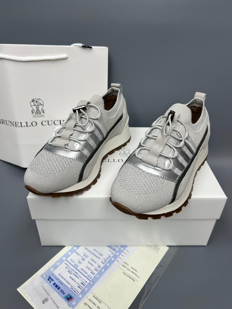 ,кроссовки brunello cucinelli,женские кроссовки,текстильные кроссовки brunello cucinelli,модные кроссовки
