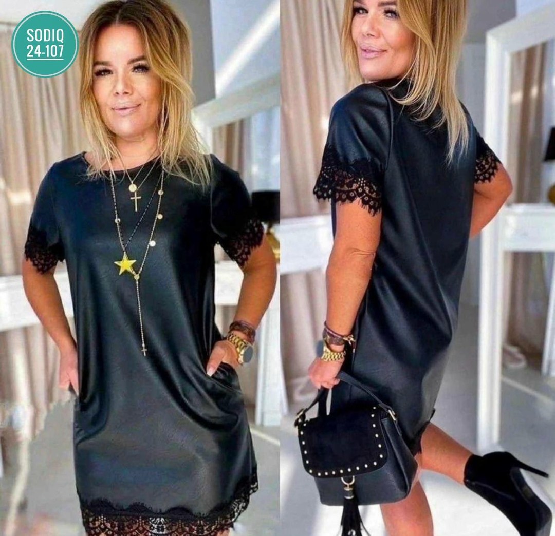 женское платье с кружевом,платье женская,платье из экокожи для полных женщин,платье мини с кружевом кожаное obba 170514446,платье из экокожи