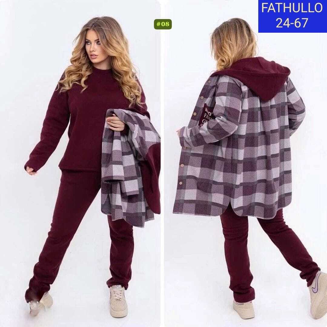 костюм женский на флисе,худи оверсайз теплая в клетку удлиненная roza fashion,кардиган женский в клетку,стильное пальто,синий теплый женский костюм-тройка с кардиганом в клетку