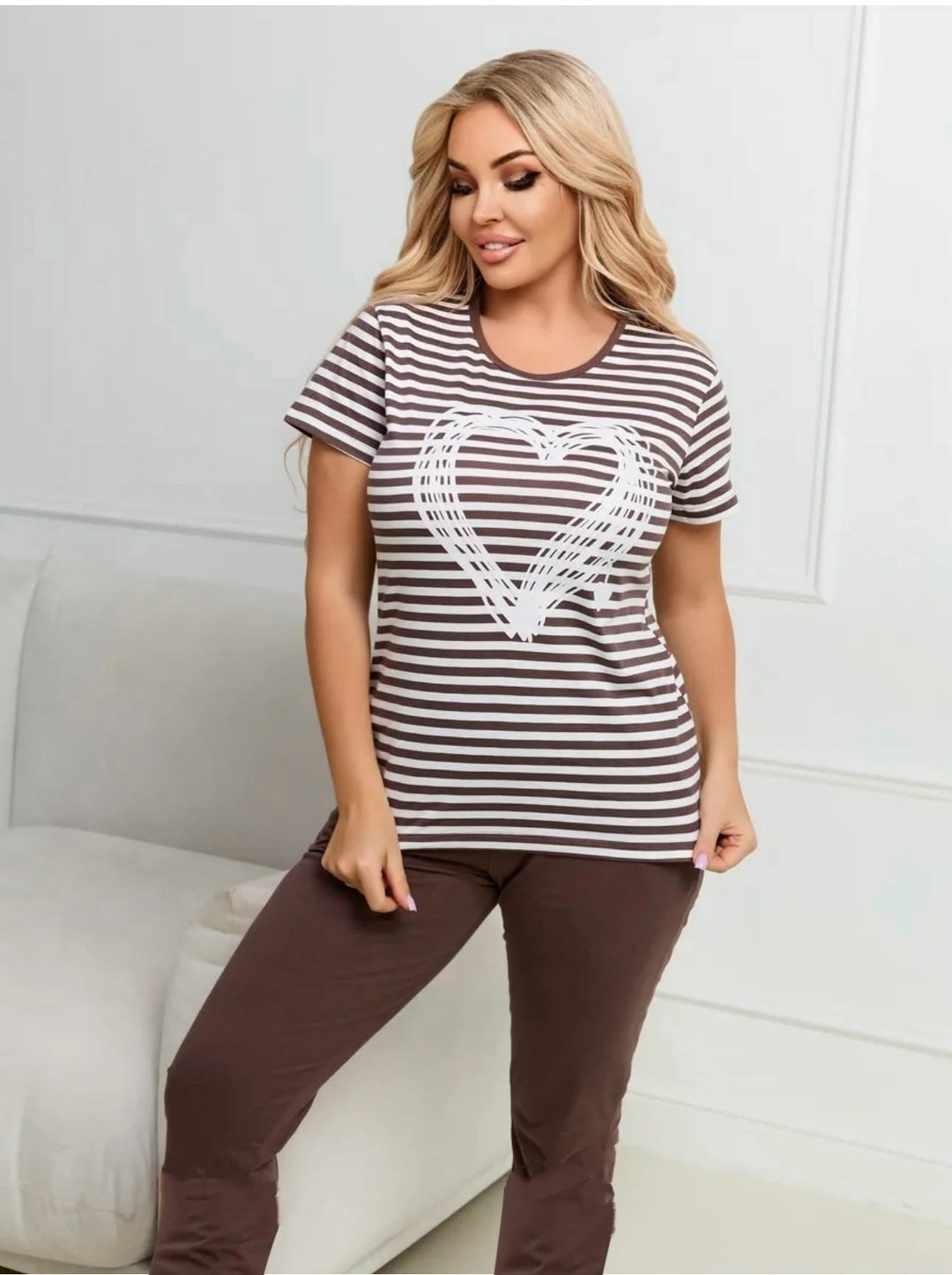 пижама с бриджами хлопок трикотажная хб lavilux,пижама женская с бриджами modaludo 480693580,женская пижама с бриджами,пижама с бриджами трикотажная,пижама с бриджами костюм домашний