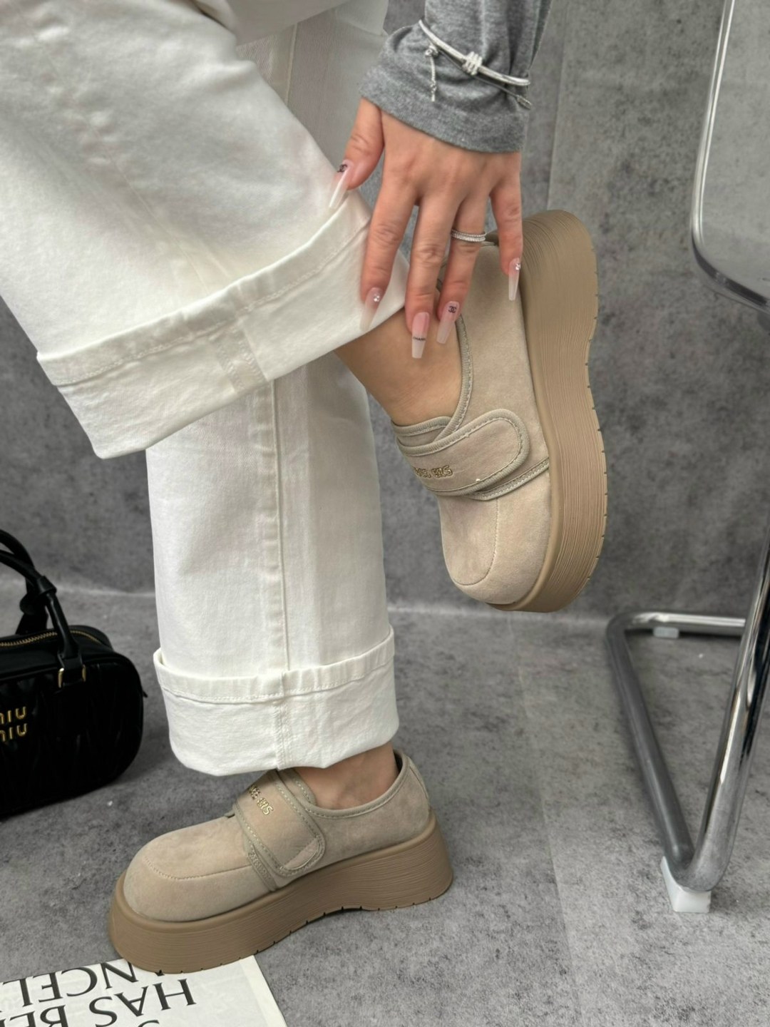 ,замшевая женская  на платформе,туфли на плоской подошве,женская , повседневные