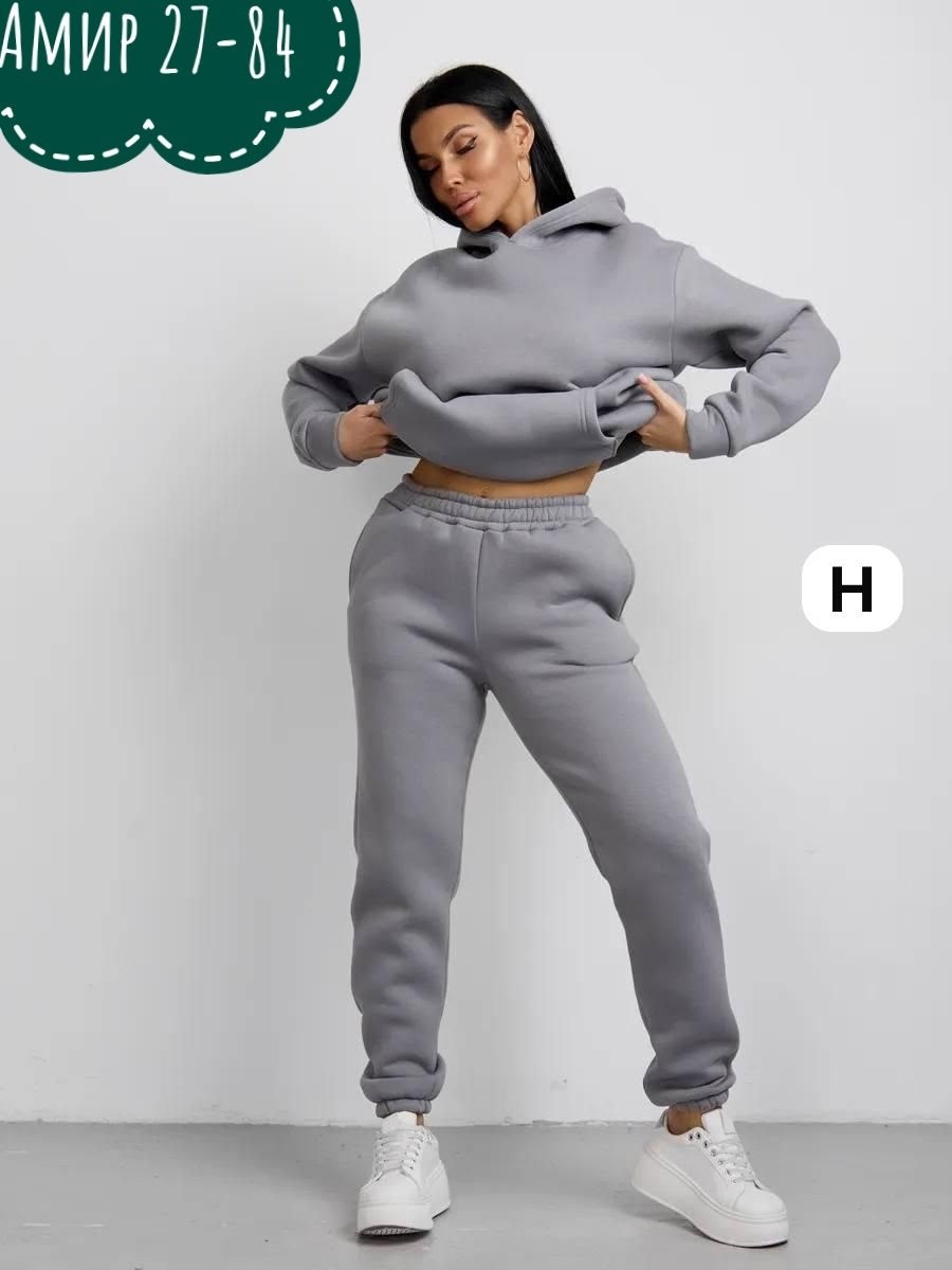 спортивный комплект брюки и кофта худи mira berg,спортивный комплект брюки и кофта худи mira berg 16505803,спортивный комплект брюки и кофта худи mira berg цвет серый меланж,спортивный комплект брюки