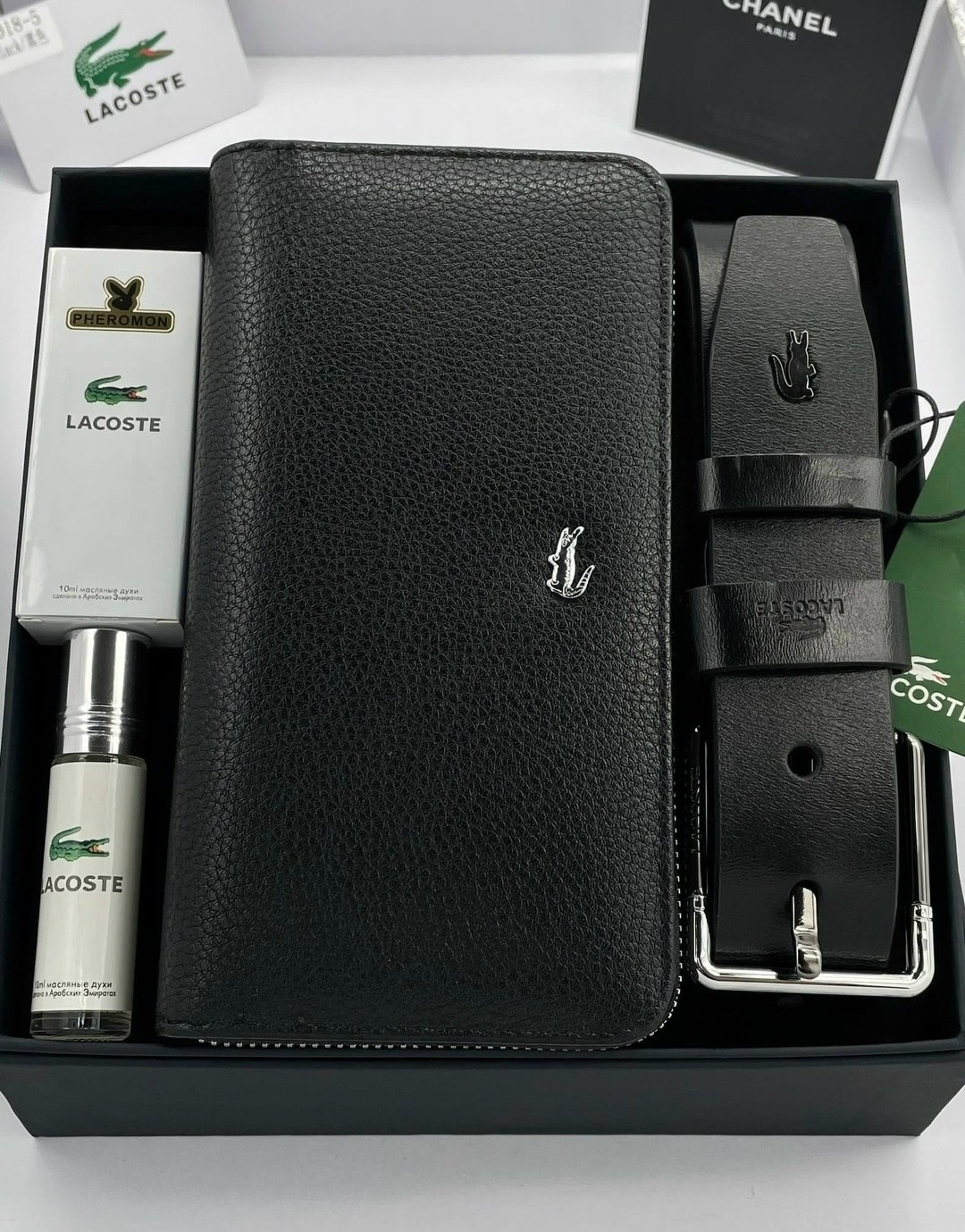 подарочный набор мужчине ремень,мужской подарочный набор "lacoste" в наборе кошелек, ремень в коробке,мужской набор портмоне+ремень lacoste,подарочный набор мужской,часы ремень портмоне lacoste набор