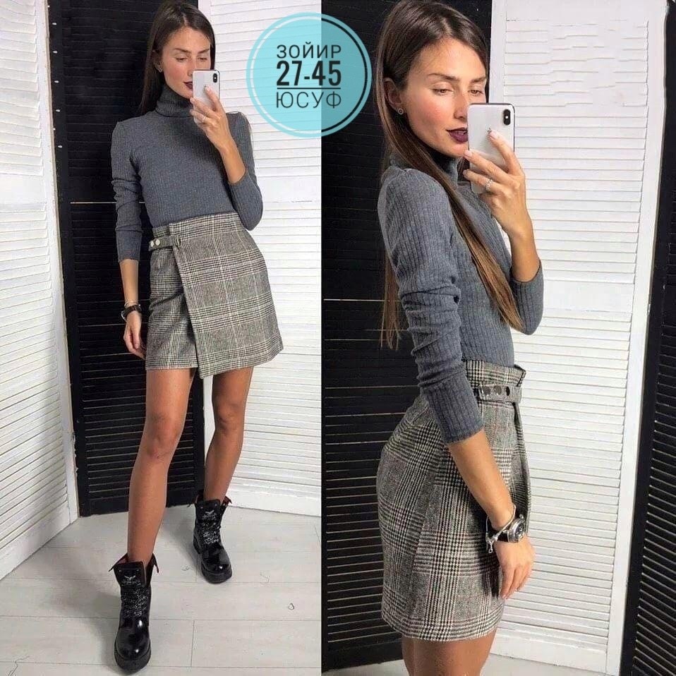 юбка,юбка с кофтой,юбка женская в клетку мини твидовая maril,юбка короткая,теплая юбка