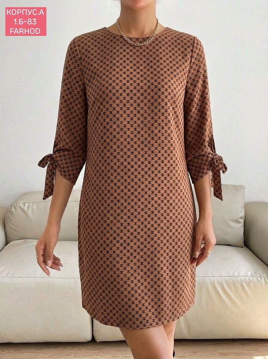 платье женская,платье,платье коричневое,платье прямое,повседневное платье