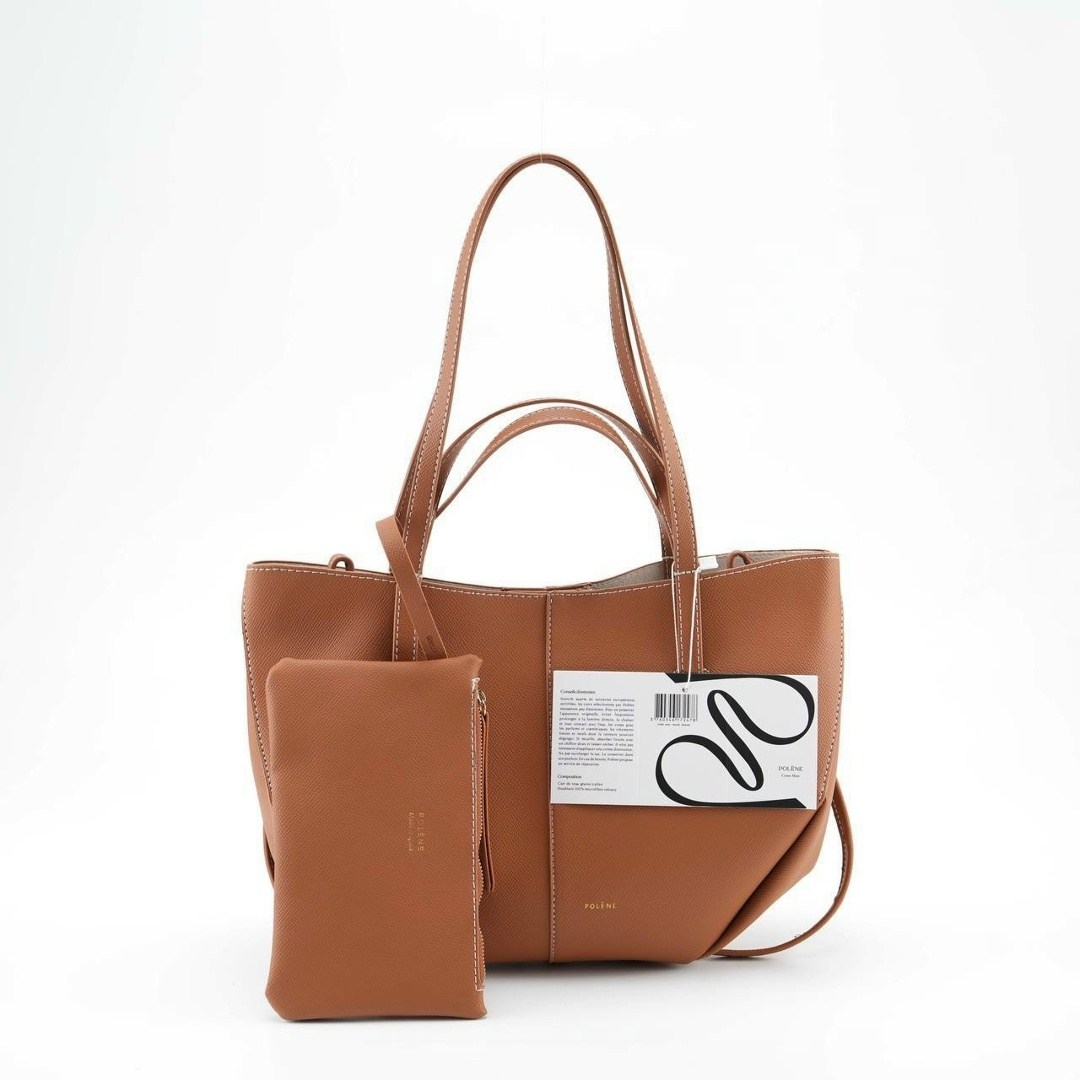 сумка,женская сумка,сумка тоут,сумка модная,сумка polene cyme large camel из натуральной кожи