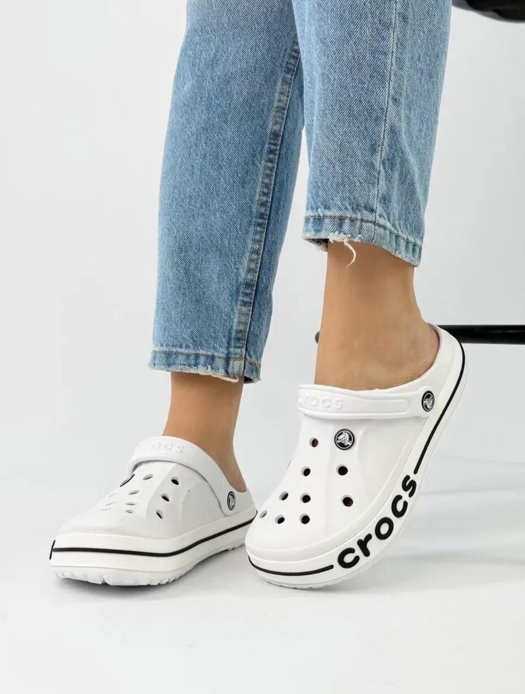 белые сабо crocs bayaband clog,шлепанцы крокс белые,кроксы женские,сабо crocs,сабо crocs bayaband clog
