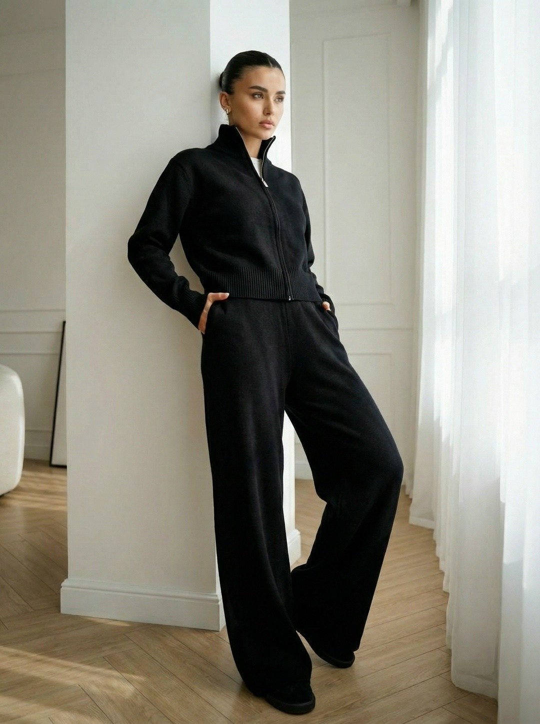 брючный костюм,спортивный костюм с брюками палаццо оверсайз muna brand,костюм женский брючный,брючный комплект,женский костюм с брюками