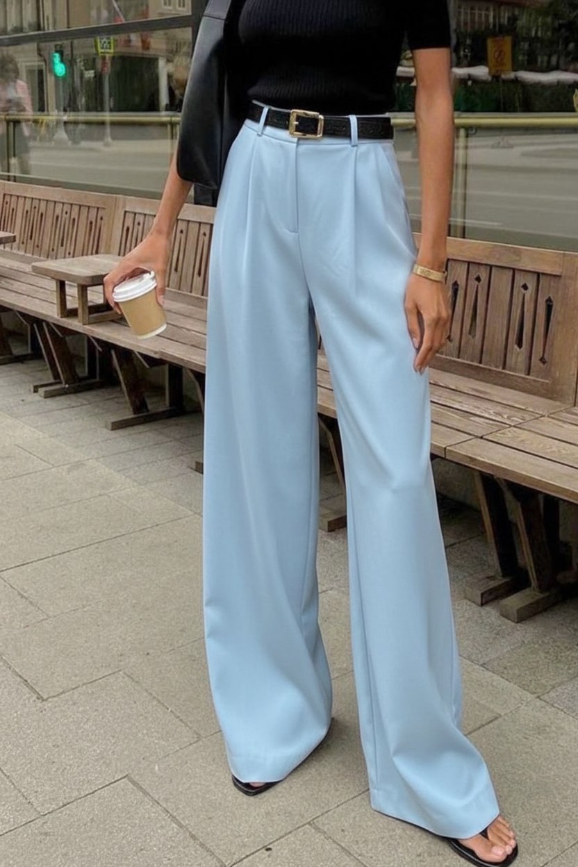 белые брюки палаццо,брюки палаццо,брюки палаццо 2026,широкие брюки