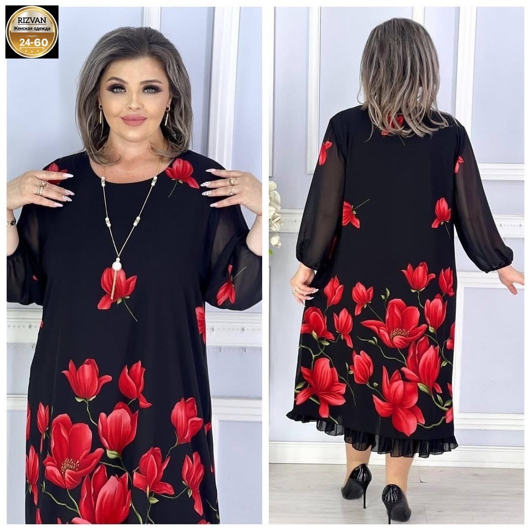 платье "марианна 2" с ярким цветочным принтом,платье,платье шифоновое,платье "марианна",платье женское больших размеров нарядное вечернее elegant