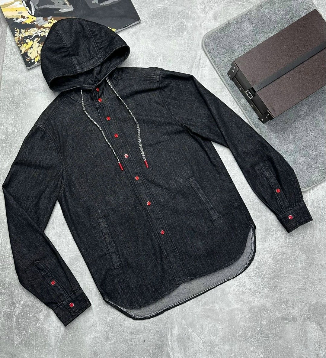 рубашка с капюшоном,рубашка с капюшоном мужская,рубашка kiton,джинсовые костюмы мужские