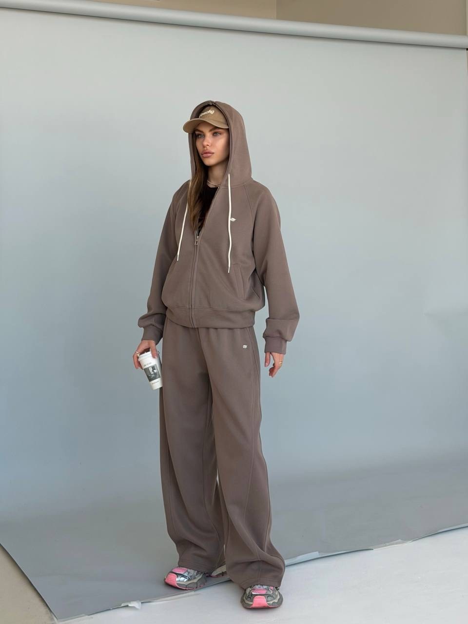спортивные костюмы женские,спортивный костюм,женский костюм,брючный комплект,костюм спортивный женский oztrend повседневный двойка шоколадный