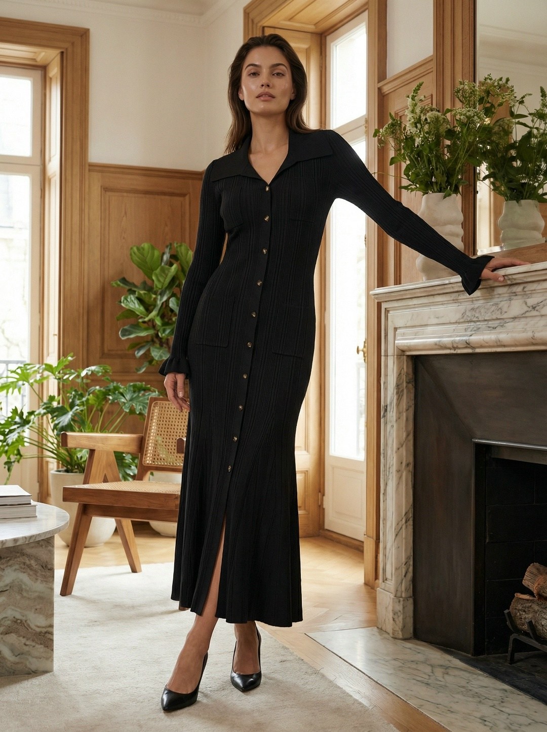 платье черное,платье стильное,платье,вязаное платье,платье трикотажная