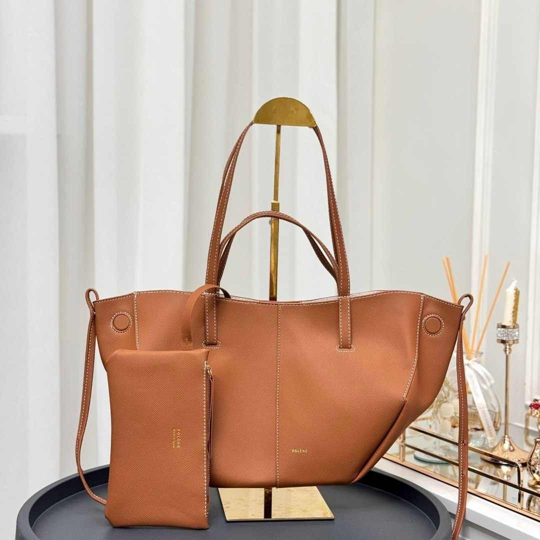 сумка,женская сумка,сумка тоут,сумка модная,сумка polene cyme large camel из натуральной кожи