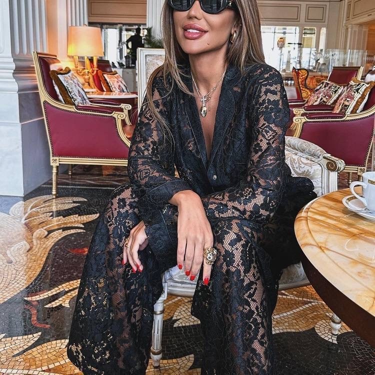 кружевной костюм,костюм с кружевом,брючный костюм