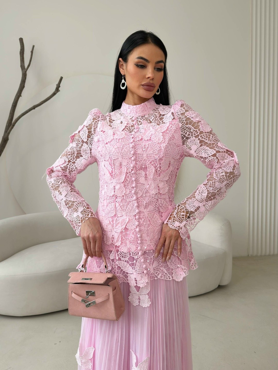 розовое платье,стильное платье,костюм с юбкой,платье стиль,кружевное платье