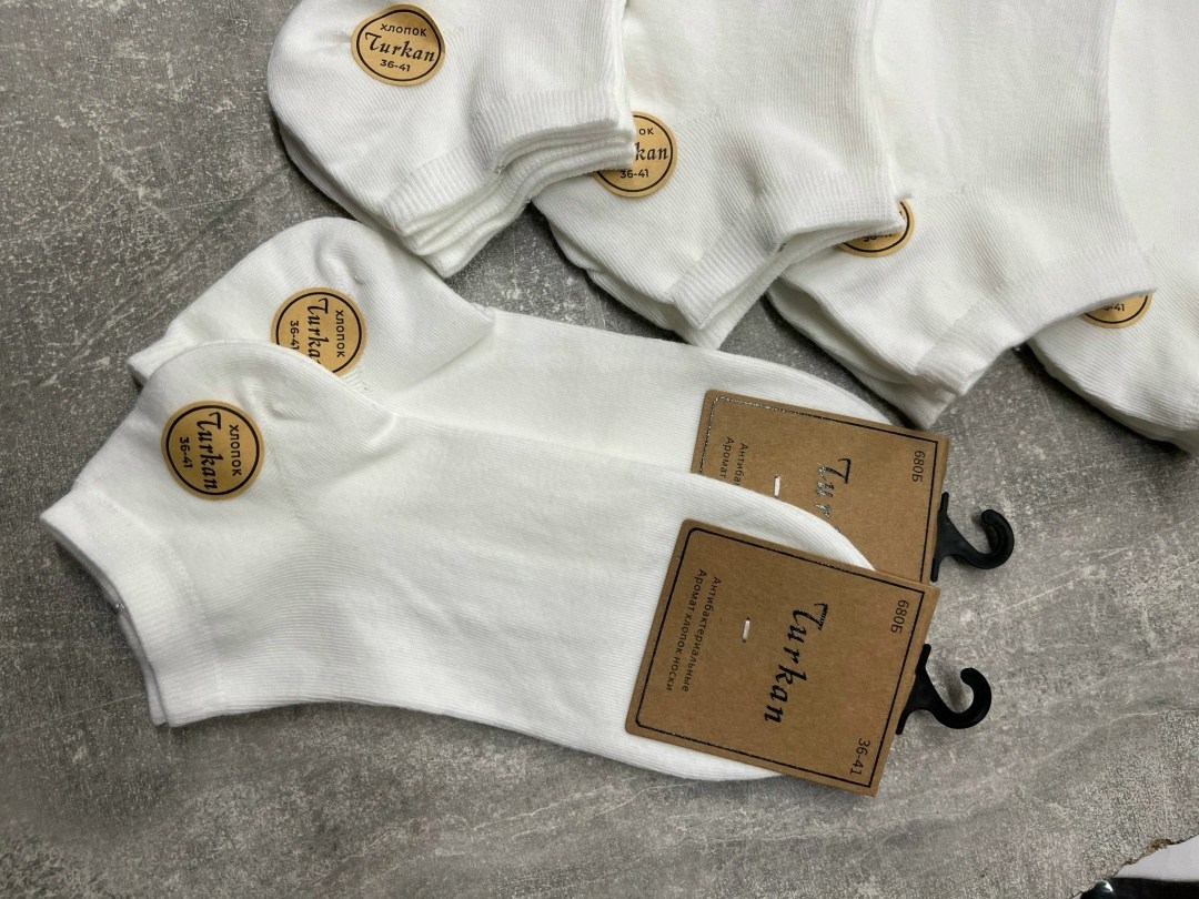 носки белые мужские туркан,носки короткие набор 10 пар туркан,носки туркан,носки turkan женские 10 пар,женские носки