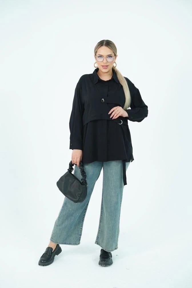 блуза удлиненная,рубашка женская размер 62 цвет коричневый luxury plus,женская рубашка,женская блуза,блузка туника