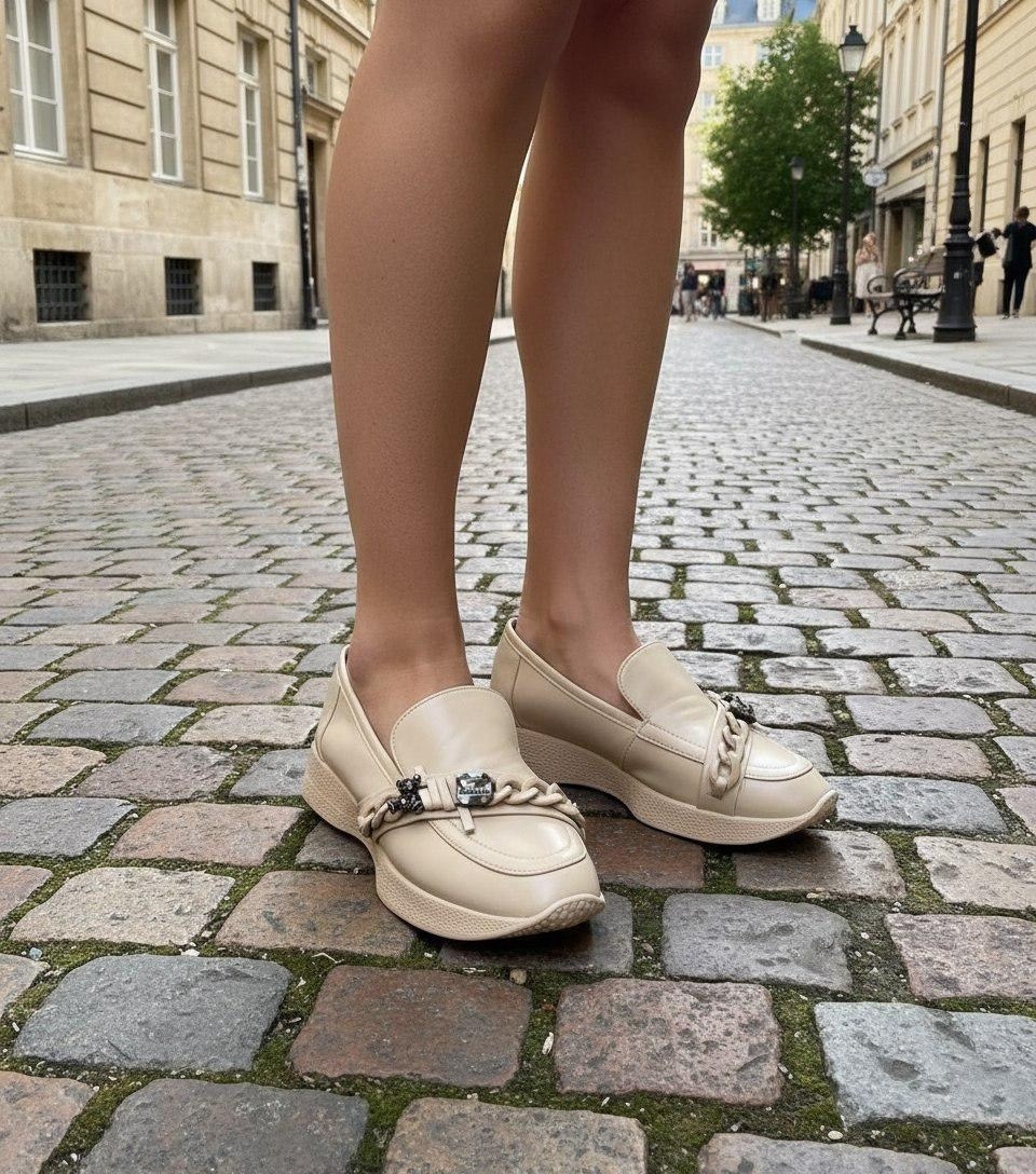 ,лоферы женские,женская ,бежевые лоферы,chanel лоферы