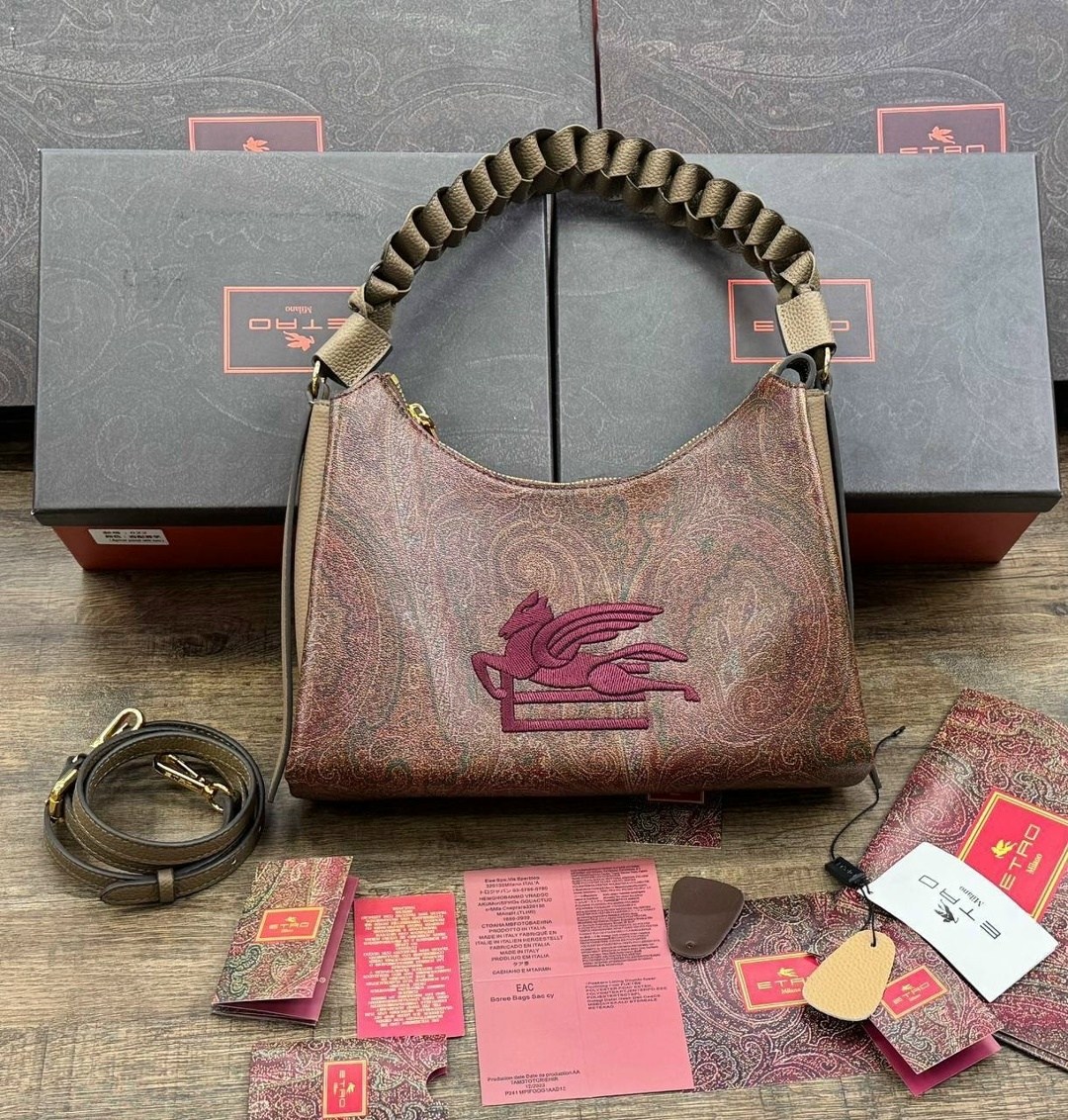 etro средняя сумка-тоут paisley libra коричневый,сумка,женская сумка,сумка etro,сумка женская брендовая