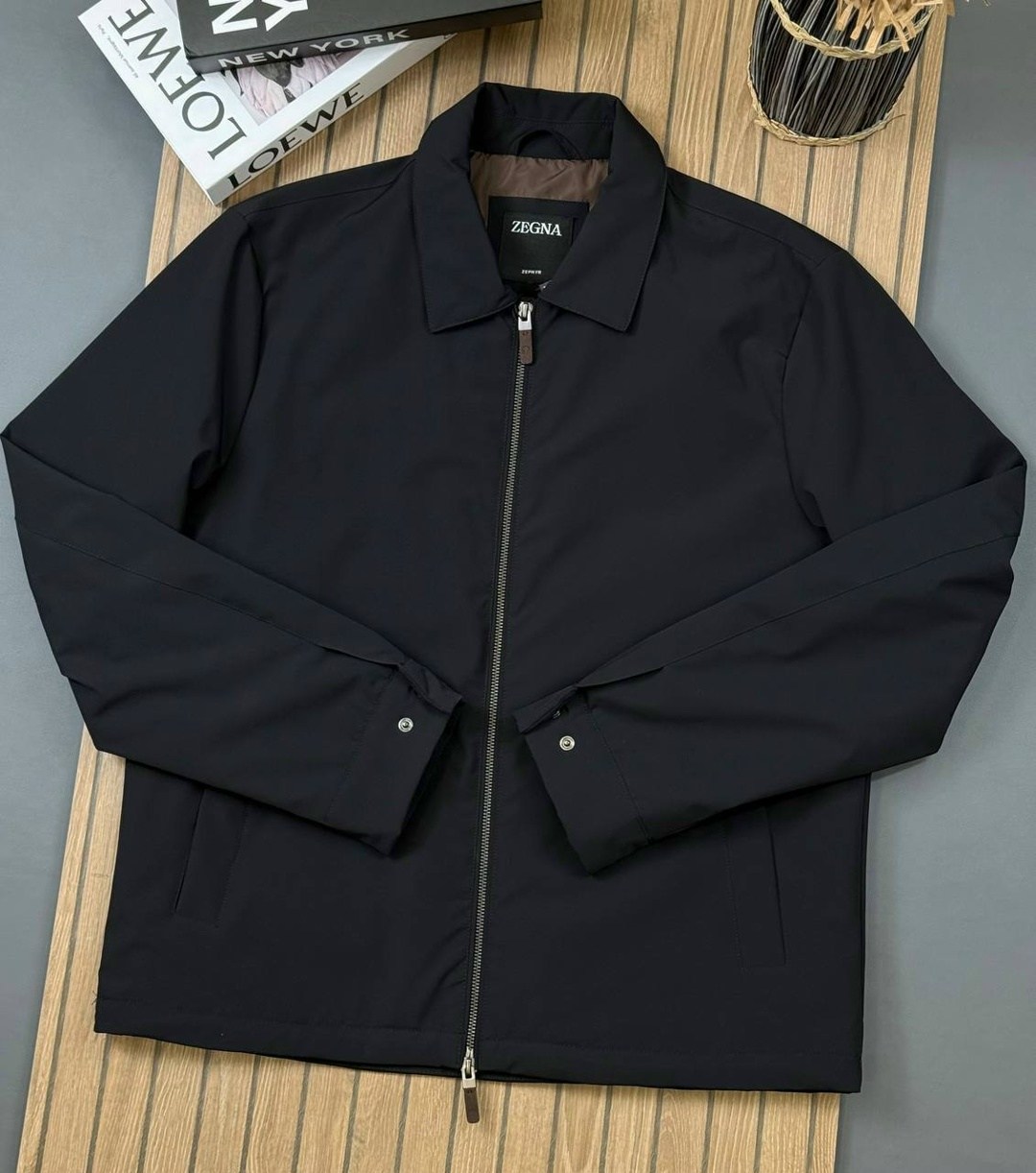 куртка бомбер,куртка,двусторонняя куртка zegna premium zip-up navy / grey,демисезонная куртка,куртка бомбер мужская