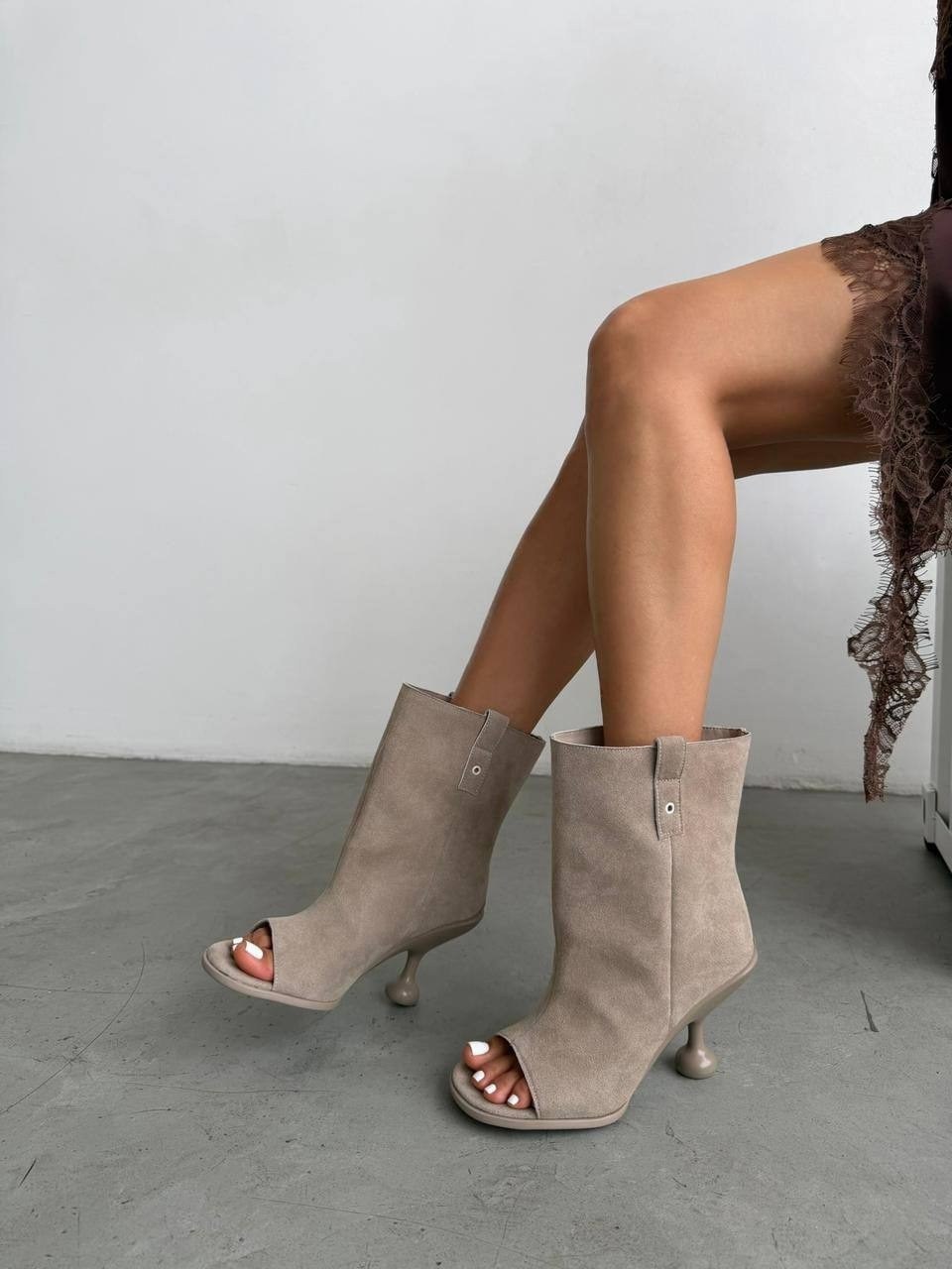 ,замшевые ботильоны,ботильоны женские,сапоги, женская