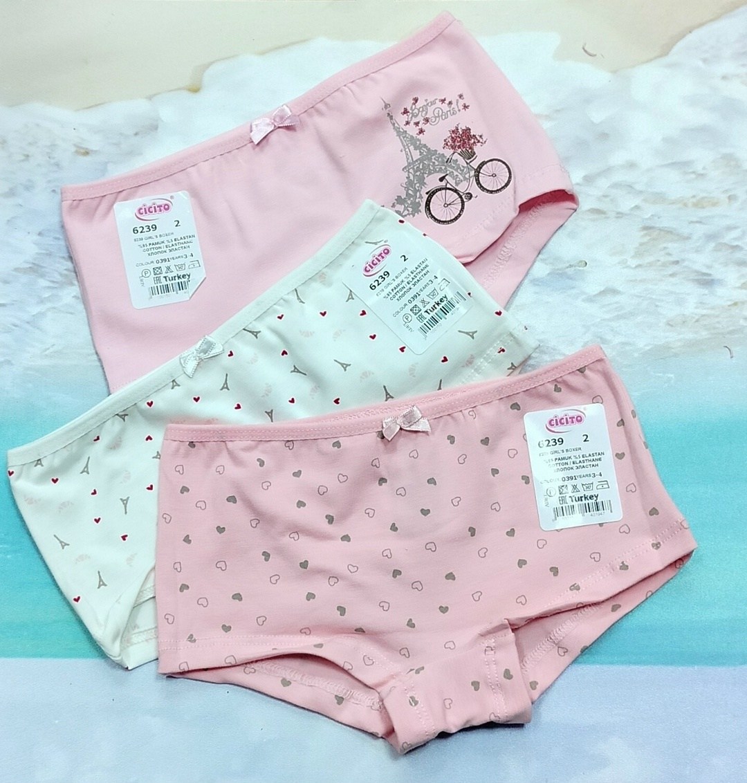 комплект трусов baykar 3 шт,трусы для девочки baykar,комплект трусов для девочек baykar,трусы для девочки baykar 5182,комплект трусов шорты baykar для девочек 3 шт