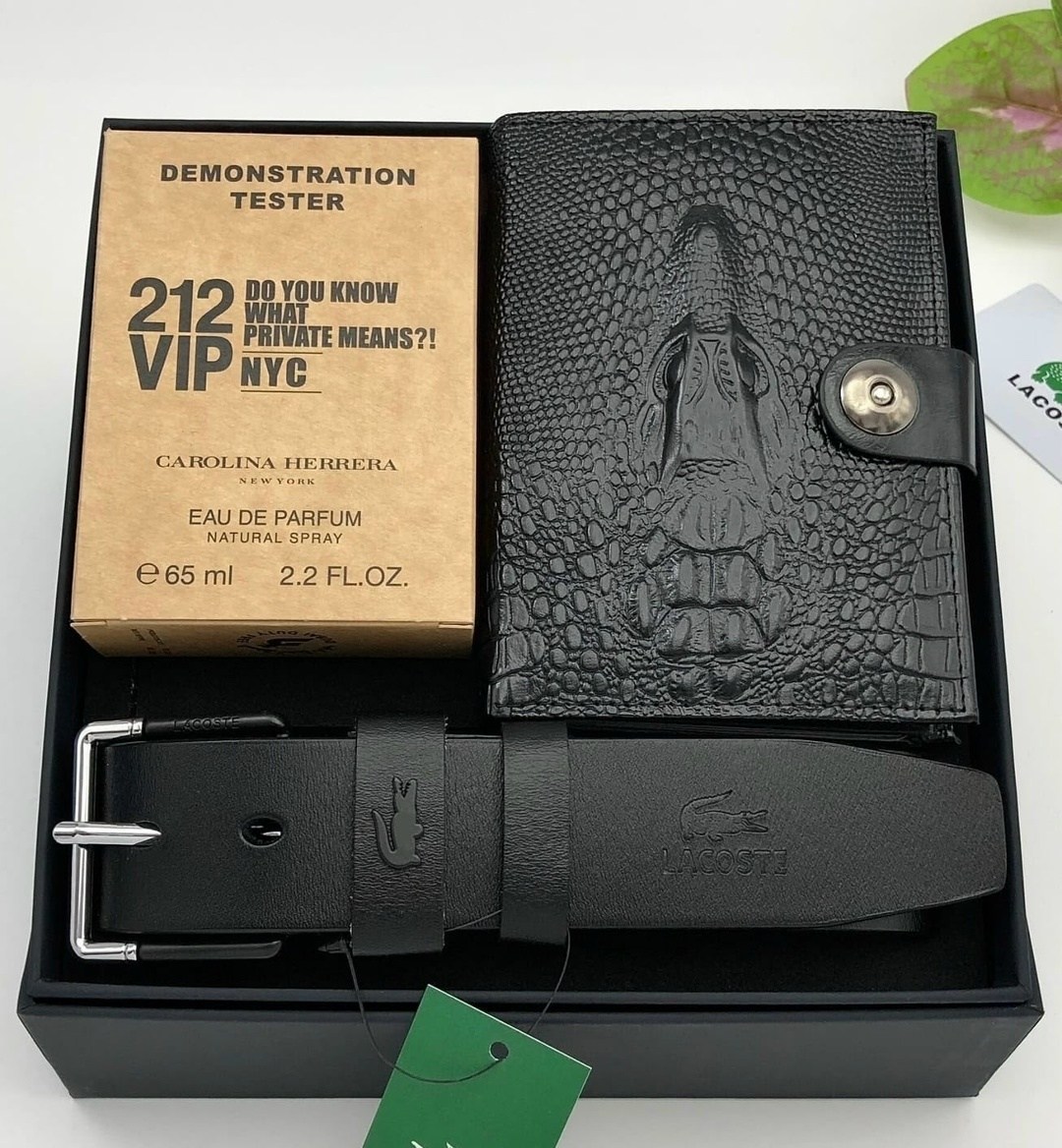 мужской подарочный набор "lacoste" в наборе кошелек, ремень в коробке,набор лакост для мужчин,подарочный набор мужской,мужской подарочный набор lacoste,подарочный набор для мужчин