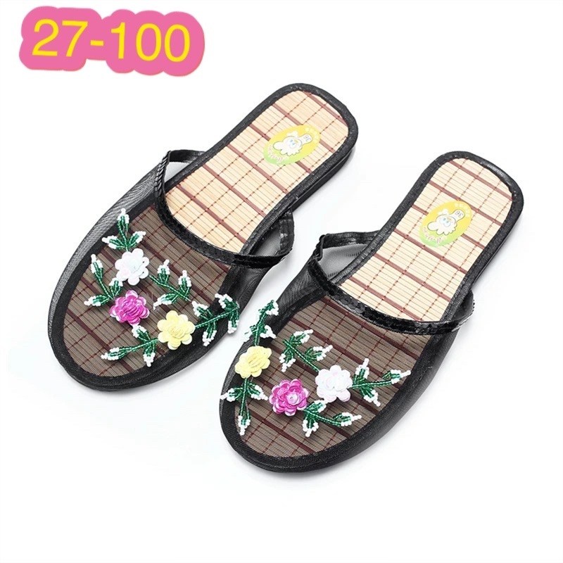 тапочки летние женские тканевые,шлёпанцы женские,тапки женские,тапочки с вышивкой,домашние тапочки женские