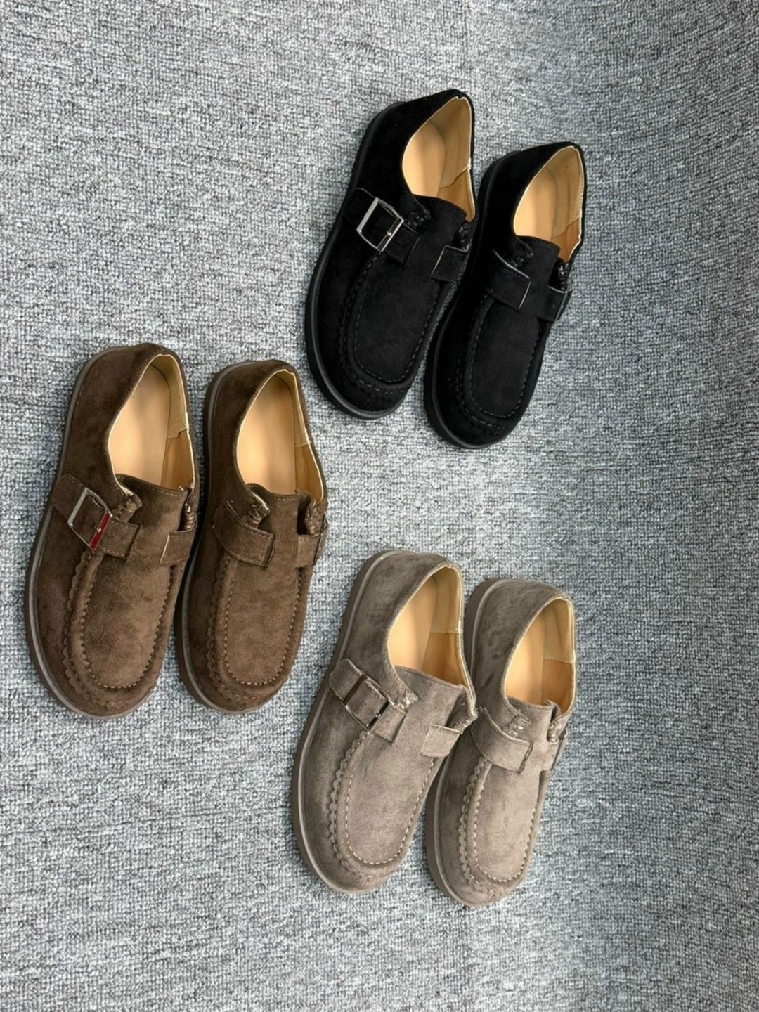 ,повседневная , женская,замшевые лоферы, на плоской подошве