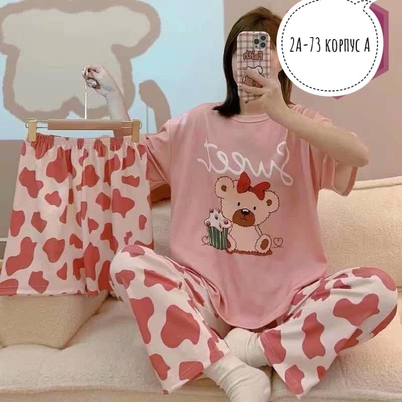 пижама женская костюм,пижама женская,домашняя одежда пижама,пижама тройка,пижама женская футболка