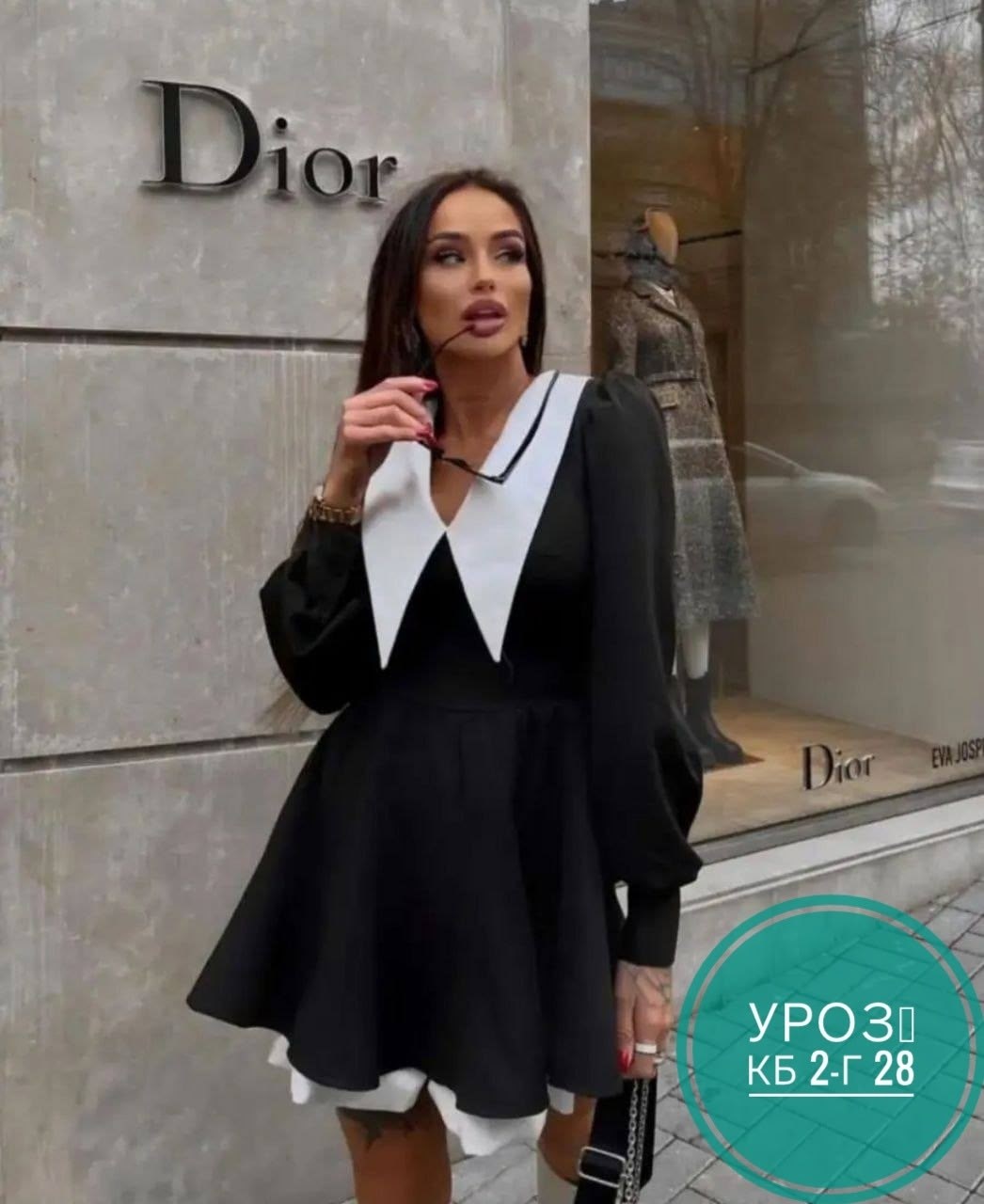 чёрное платье с белым воротником,платье с белым воротником,платье черное,платье женское,платье с воротником
