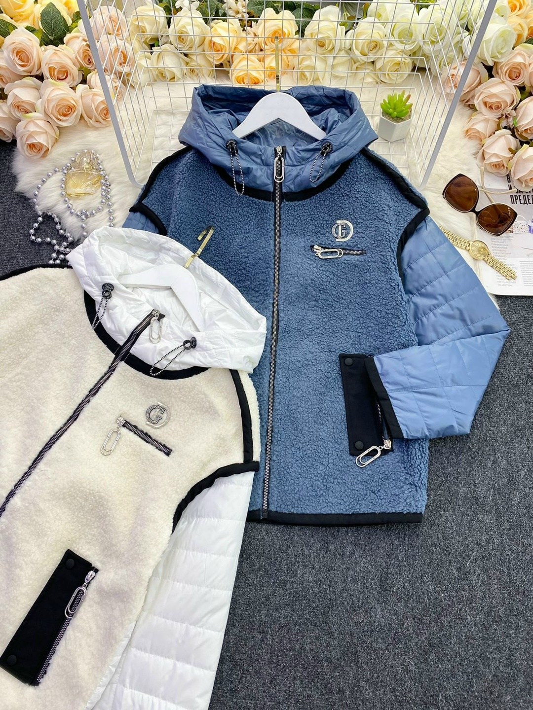 куртка комбинированная,женская куртка,стильная куртка,демисезонная куртка,куртка