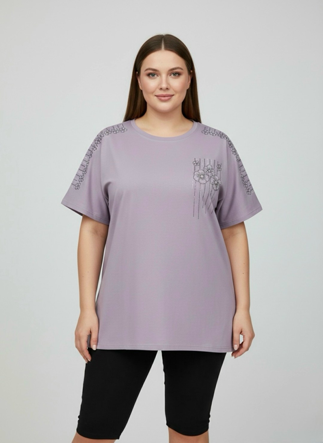 футболки женская,фиолетовая футболка,сиреневая футболка,футболка трикотажная,футболки женские больших размеров