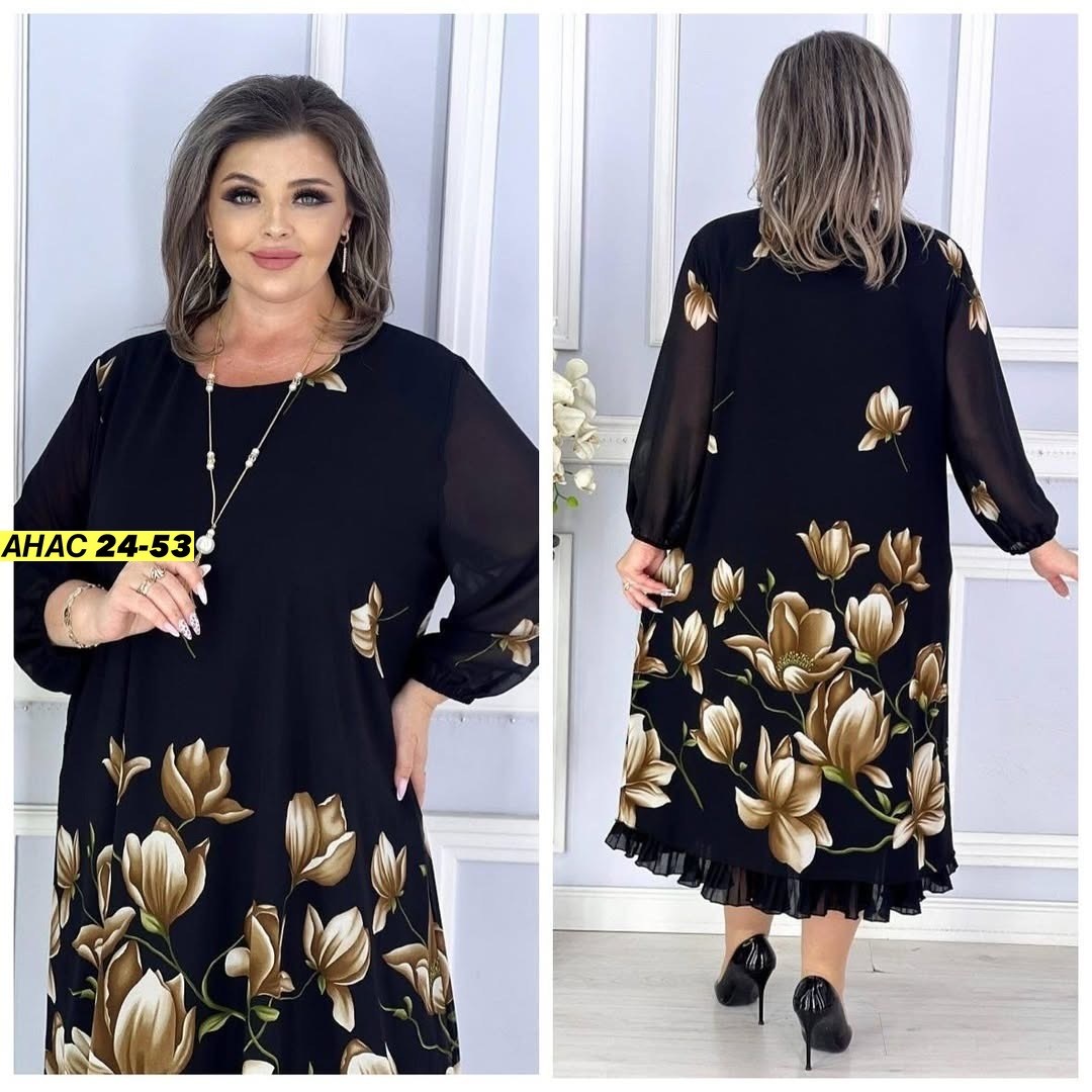 платье женское больших размеров нарядное вечернее elegant,платье "марианна 2" с ярким цветочным принтом,платье,платье шифоновое,платье больших размеров