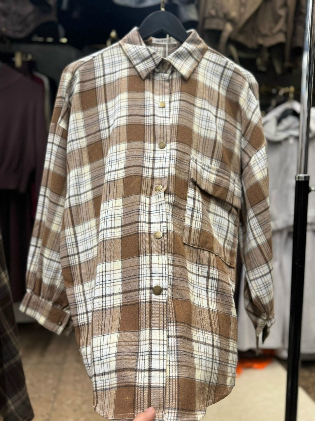 рубашка в клетку женская оверсайз thirteen brand,рубашка женская,рубашка женская в клетку,рубашка женская оверсайз в клетку,рубашка в клетку