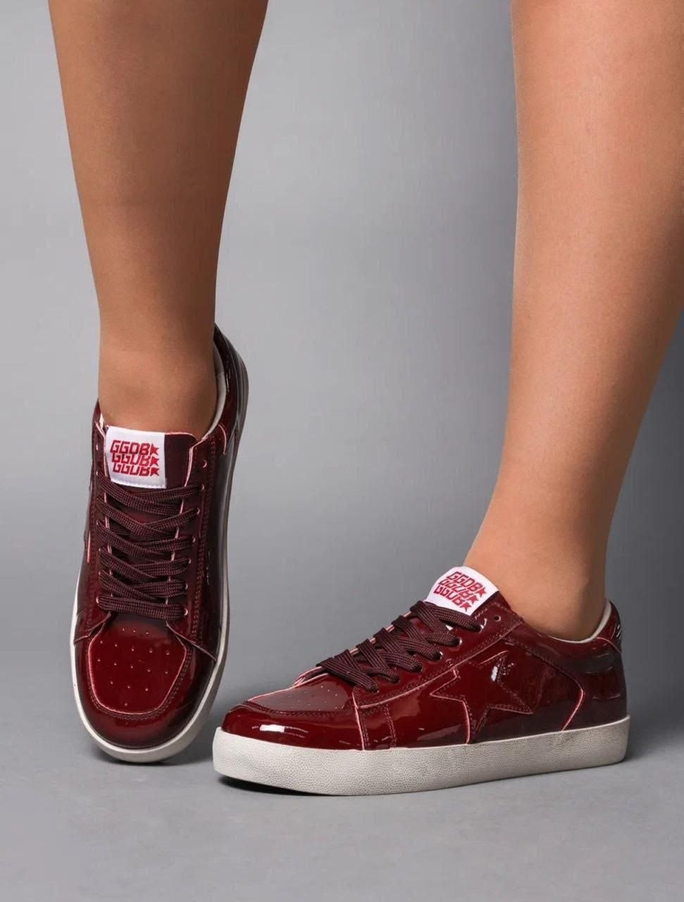 ,кроссовки golden goose,golden goose кеды,кроссовки golden goose super star красный,глянцевые кроссовки