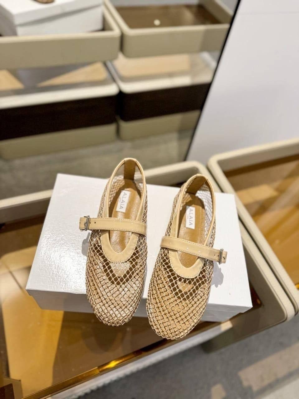 ,балетки alaia,женские балетки,балетки в сеточку,балетки