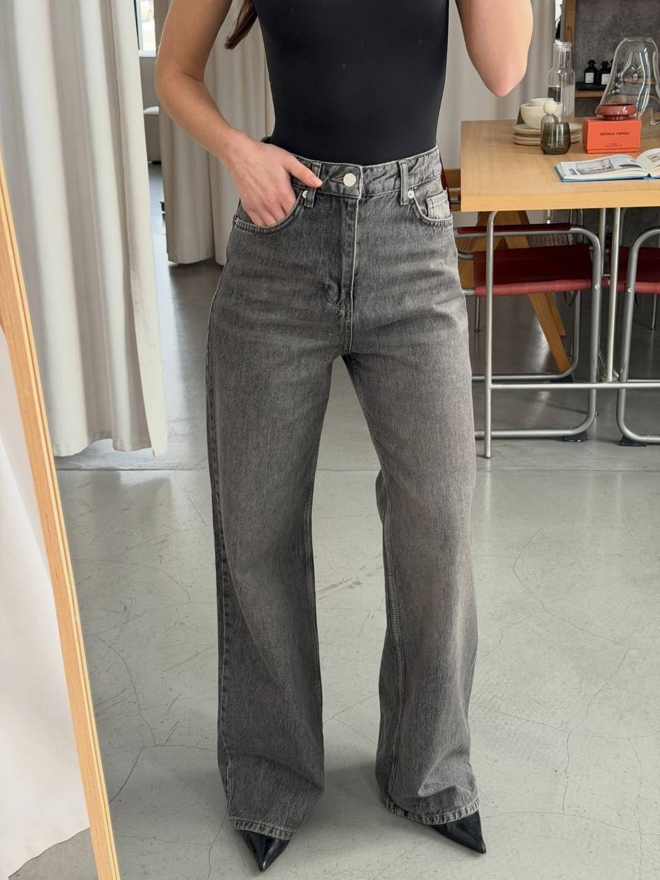 широкие джинсы,серые джинсы широкие,джинсы,джинсы женские широкие,джинсы клёш