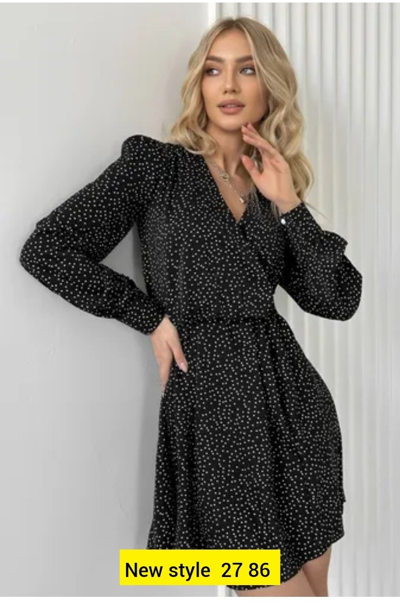 платье женское,платья ,платье,платье черное в горох,платье стильное