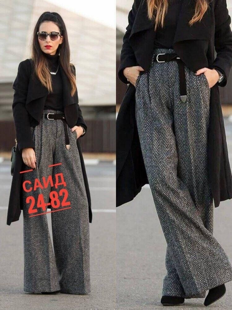 верхняя одежда с брюками палаццо,модные брюки палаццо,брюки палаццо,образ с брюками палаццо,широкие брюки