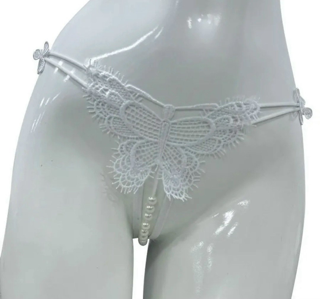 стринги бабочка,стринги женские с бусами,трусики с бусинами,стринги с бусами,трусики с бусами бабочка